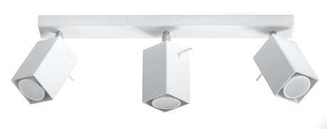 Plafon MERIDA 3 biały + 3x Żarówka LED GU-10 4000K Zimna 7W 630lm