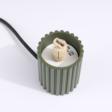 Lampa biurkowa HALO zielona oliwka + 1X Żarówka LED G9 4000K Zimna 4,5W 460lm