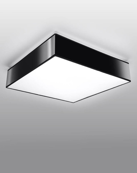 Plafon sufitowy HORUS 25 CZARNY + 1x Żarówka LED E27 3000K Ciepła 7,5W 620lm