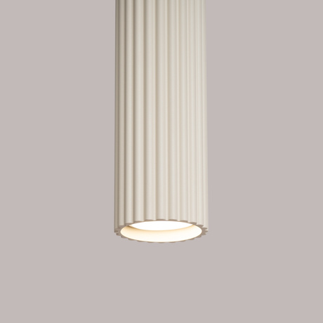 Lampa wisząca KARBON 1 beżowy + 1x Żarówka LED GU-10 3000K Ciepła 7W 510lm