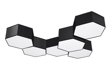 Plafon SUNDE 15 czarny + 2x Żarówka LED E27 3000K Ciepła 7,5W 620lm