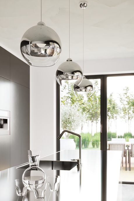 Lampa wisząca COSMO 25 chrom + 1x Żarówka LED E27 4000K Zimna 7,5W 650lm