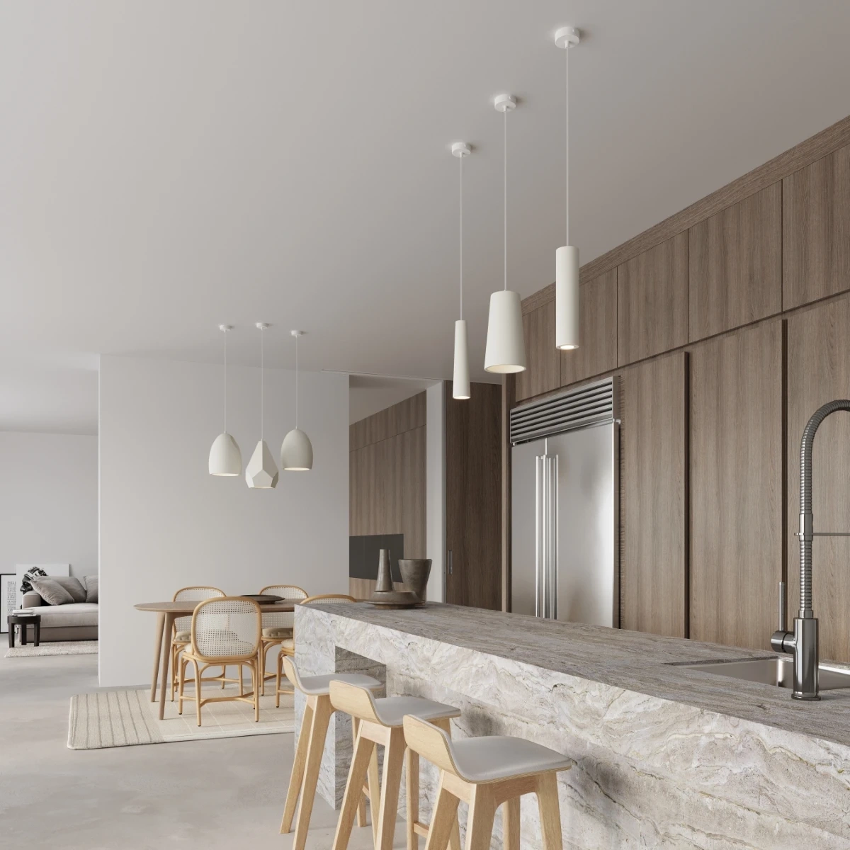 Lampa wisząca ceramiczna GULCAN biała