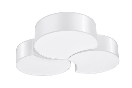 Plafon CIRCLE 3B biały + 6x Żarówka LED E27 4000K Zimna 7,5W 650lm