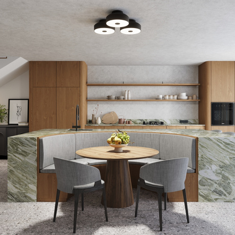 Plafon OMIQ czarny + 4X Żarówka LED E27 4000K Zimna 7,5W 690lm