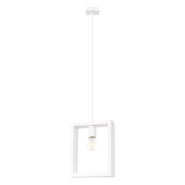 Lampa wisząca ARIES biała + 1x Żarówka LED E27 4000K Zimna 7,5W 690lm