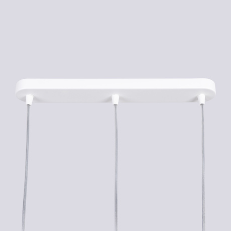 Lampa wisząca LIRO 3L biały + 3X Żarówka LED GU-10 4000K Zimna 7W 530lm