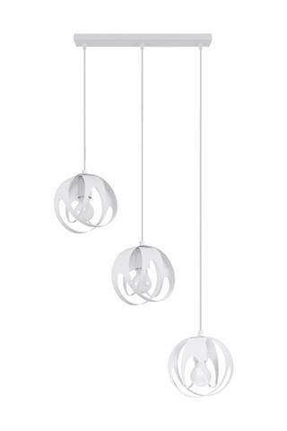 Lampa wisząca TULOS 3L biała + 3x Żarówka LED E27 3000K Ciepła 7,5W 620lm