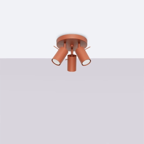 Plafon RING 3P ochra czerwona