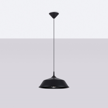 Lampa wisząca FRIKA czarna + 1x Żarówka LED E27 4000K Zimna 7,5W 690lm