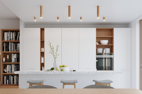 Plafon ZEKE 6 dąb + 6x Żarówka LED GU-10 3000K Ciepła 7W 620lm