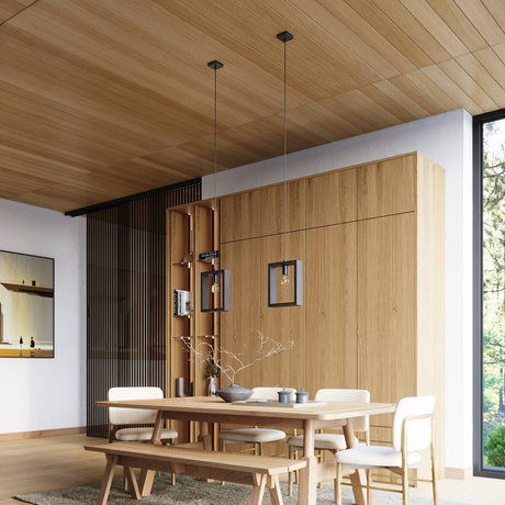 Lampa wisząca ARIES wenge + 1x Żarówka LED E27 4000K Zimna 7,5W 690lm