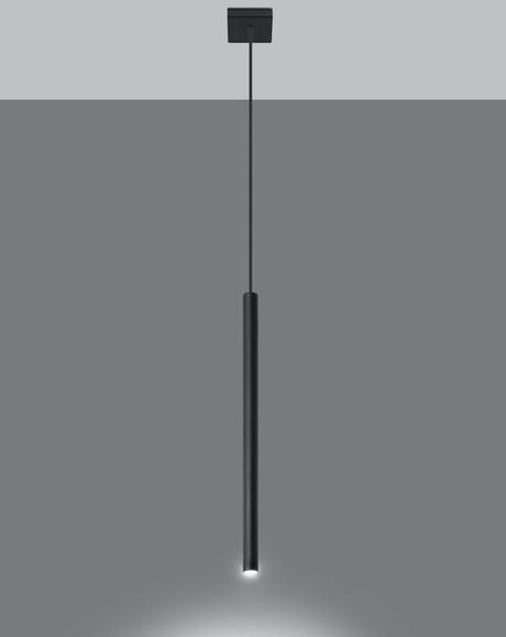 Lampa wisząca PASTELO 1 czarna + 1x Żarówka LED G9 4000K Zimna 4,5W 530lm