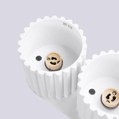 Plafon AURA 2 biały GU10 + 2X Żarówka LED GU-10 4000K Zimna 7W 530lm