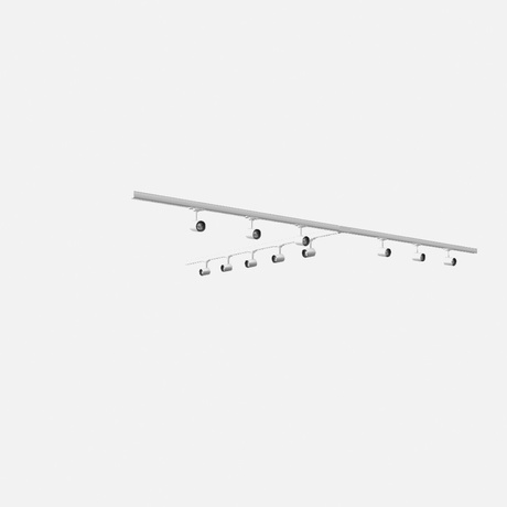 Lampa sufitowa, 11 punktowa, system szynowy 3 fazowy, KAMI 88W LED 3000K