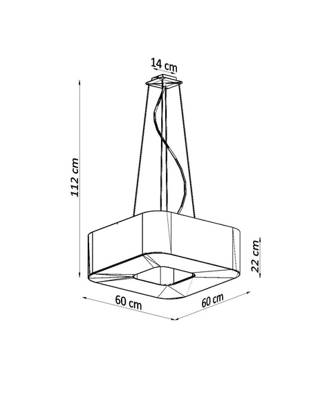 Żyrandol URANO 60 biały + 8x Żarówka LED E27 4000K Zimna 7,5W 650lm