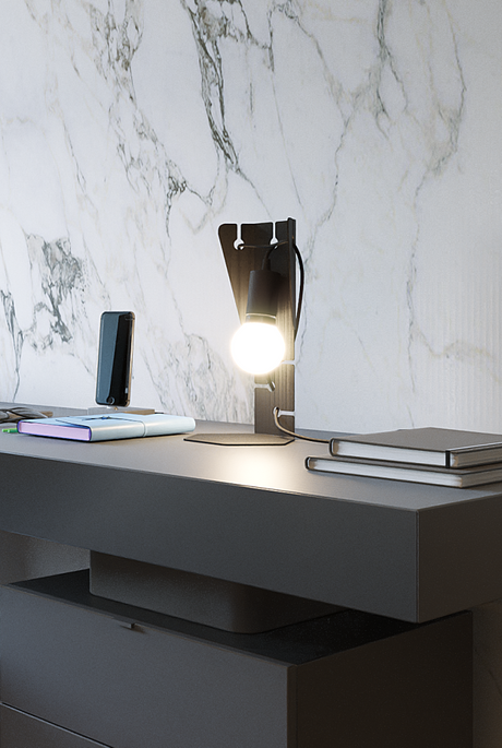 Lampa biurkowa ARBY czarna + 1x Żarówka LED E27 3000K Ciepła 7,5W 620lm