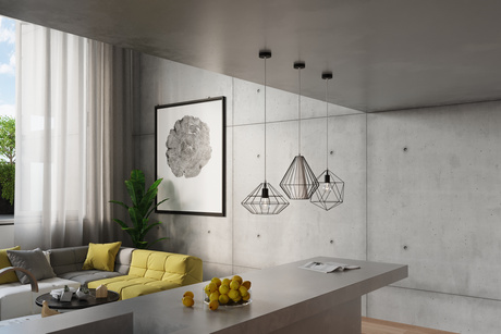 Lampa wisząca UMBERTO czarna + 1x Żarówka LED E27 3000K Ciepła 7,5W 620lm