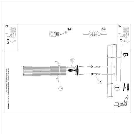 Plafon KARBON 40 ochra czerwona