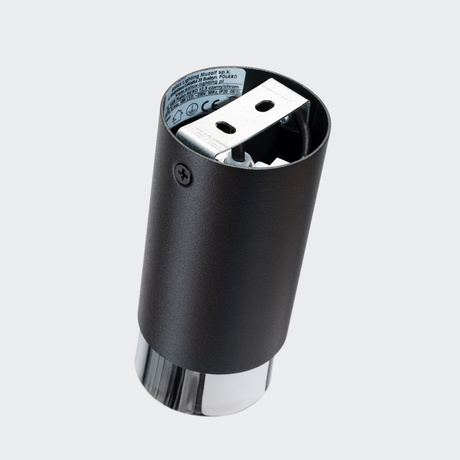 Plafon NERO 12,5 czarny/chrom + 1x Żarówka LED GU-10 3000K Ciepła 7W 510lm