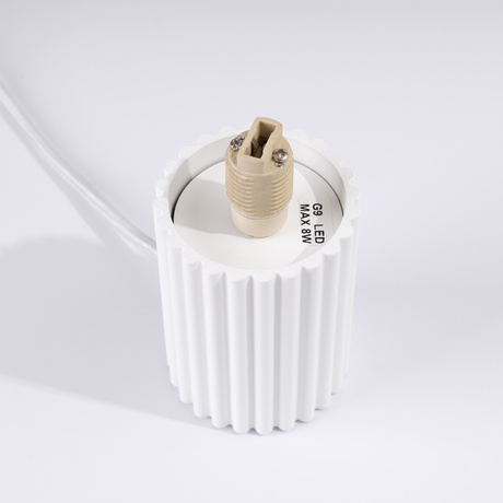 Lampa biurkowa HALO biała + 1x Żarówka LED G9 3000K Ciepła 4,5W 450lm