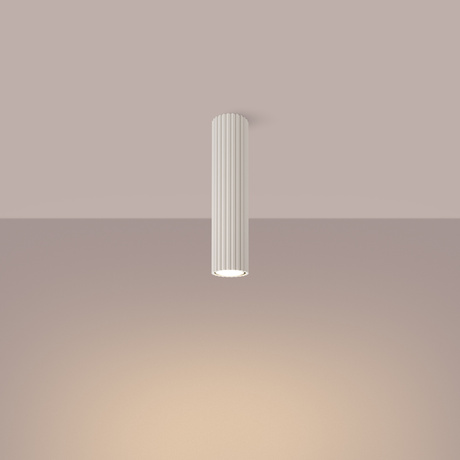 Plafon KARBON 30 beżowy + 1x Żarówka LED GU-10 3000K Ciepła 7W 510lm