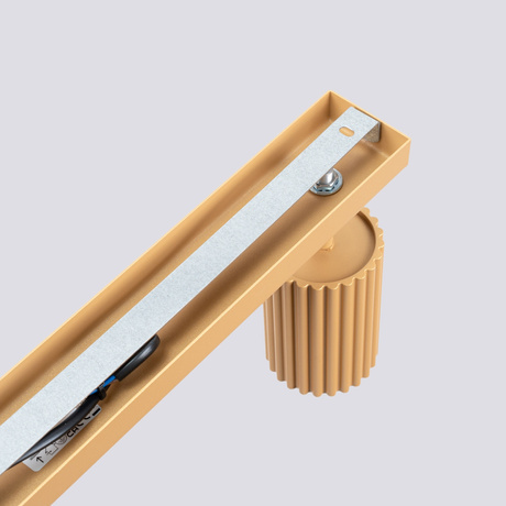 Plafon KARBON 6L złoty + 6x Żarówka LED GU-10 3000K Ciepła 7W 510lm