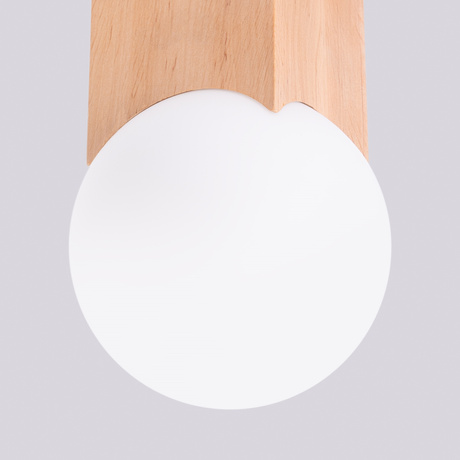 Plafon SOLIS naturalne drewno + 1x Żarówka LED G9 3000K Ciepła 4,5W 450lm