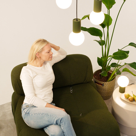 Kinkiet HALO zielony oliwkowy IP44 + 1X Żarówka LED G9 3000K Ciepła 4,5W 450lm