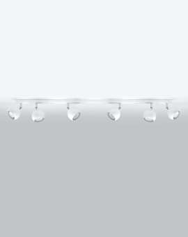 Plafon OCULARE 6L biały +6x Żarówka LED GU-10 4000K Zimna 7W 630lm