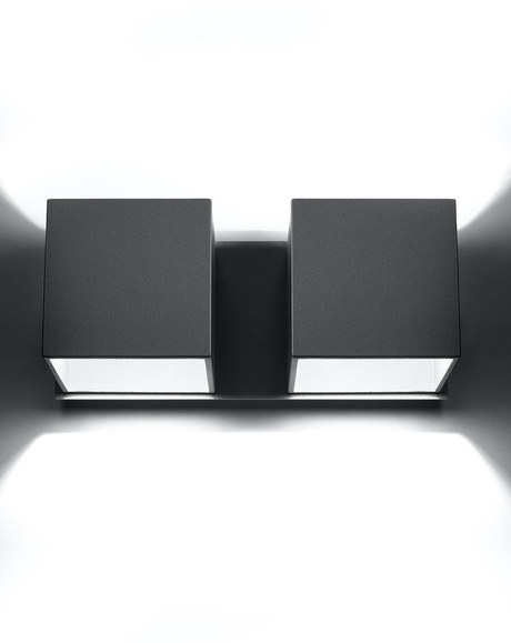 Kinkiet QUAD 2 szary + 2x Żarówka LED G9 4000K Zimna 4,5W 530lm