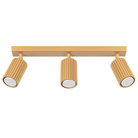 Plafon KARBON 3L złoty + 3x Żarówka LED GU-10 4000K Zimna 7W 530lm