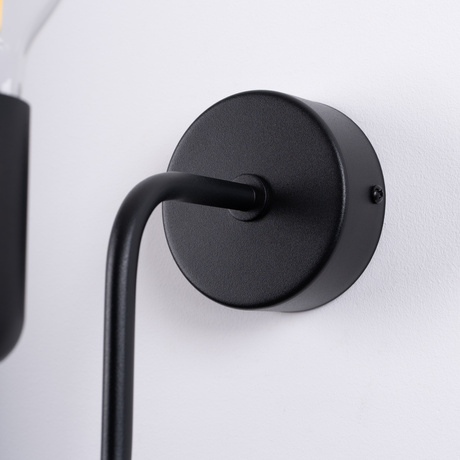 Kinkiet VECTOR czarny + 1X Żarówka LED E27 3000K 7W 760lm