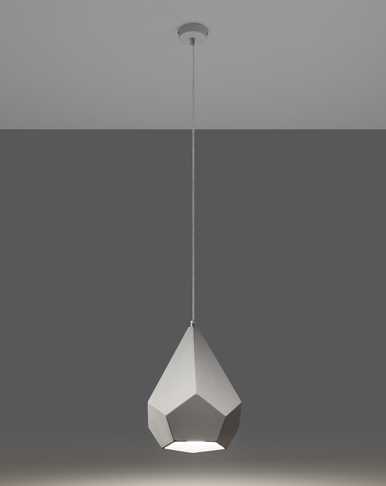 Lampa wisząca ceramiczna PAVLUS biała + 1x Żarówka LED E27 3000K Ciepła 7,5W 620lm