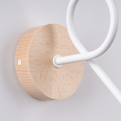 Kinkiet EMBER biały + 1x Żarówka LED E27 3000K 7W 760lm