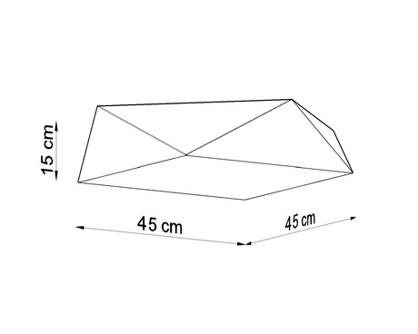 Plafon HEXA 45 BIAŁY + 3x Żarówka LED E27 4000K Zimna 7,5W 650lm