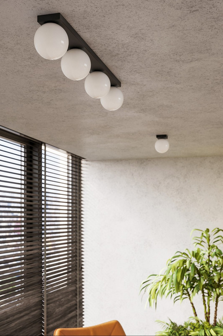 Plafon YOLI 1 czarny + 1x Żarówka LED G9 3000K Ciepła 4,5W 450lm