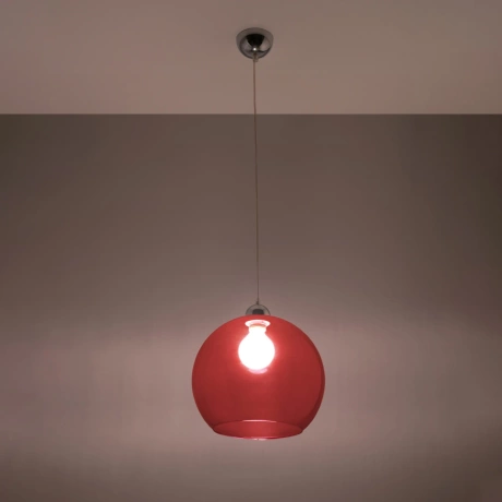 Lampa wisząca BALL czerwony