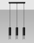 Lampa Wisząca LOOPEZ 3L czarny/chrom + 3x Żarówka LED GU-10 3000K Ciepła 7W 620lm