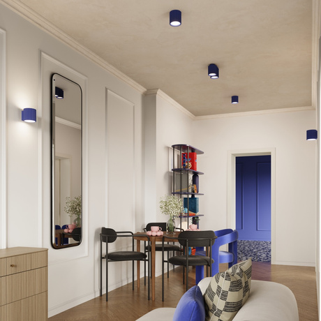 Plafon AURA 2 ultramaryna GU10 + 2X Żarówka LED GU-10 3000K Ciepła 7W 510lm