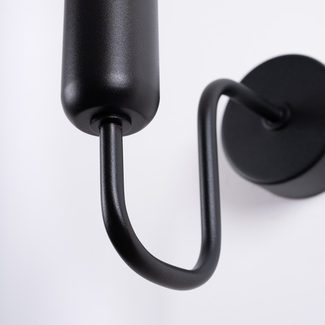 Kinkiet VECTOR czarny + 1X Żarówka LED E27 3000K 7W 760lm