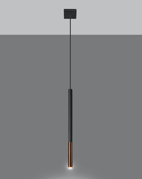 Lampa wisząca MOZAICA 1 czarny/miedź + 1x Żarówka LED G9 3000K Ciepła 3W 192lm