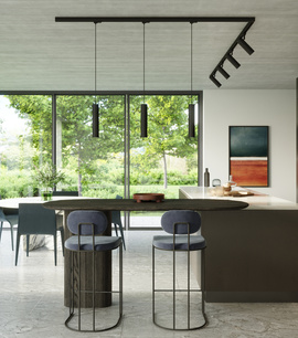 Lampa sufitowa/wisząca, 7 punktowa, system szynowy  3 fazowy,  DIREZIONE/LAGOS, LED 49W 3000K