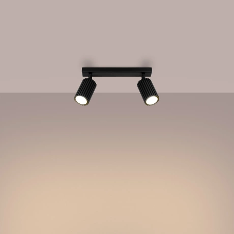 Plafon KARBON 2 czarny