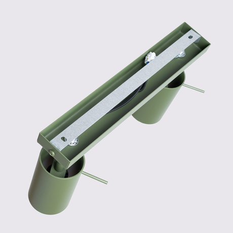 Plafon RING 2 zielony oliwkowy +2x Żarówka LED GU-10 3000K Ciepła 7W 510lm