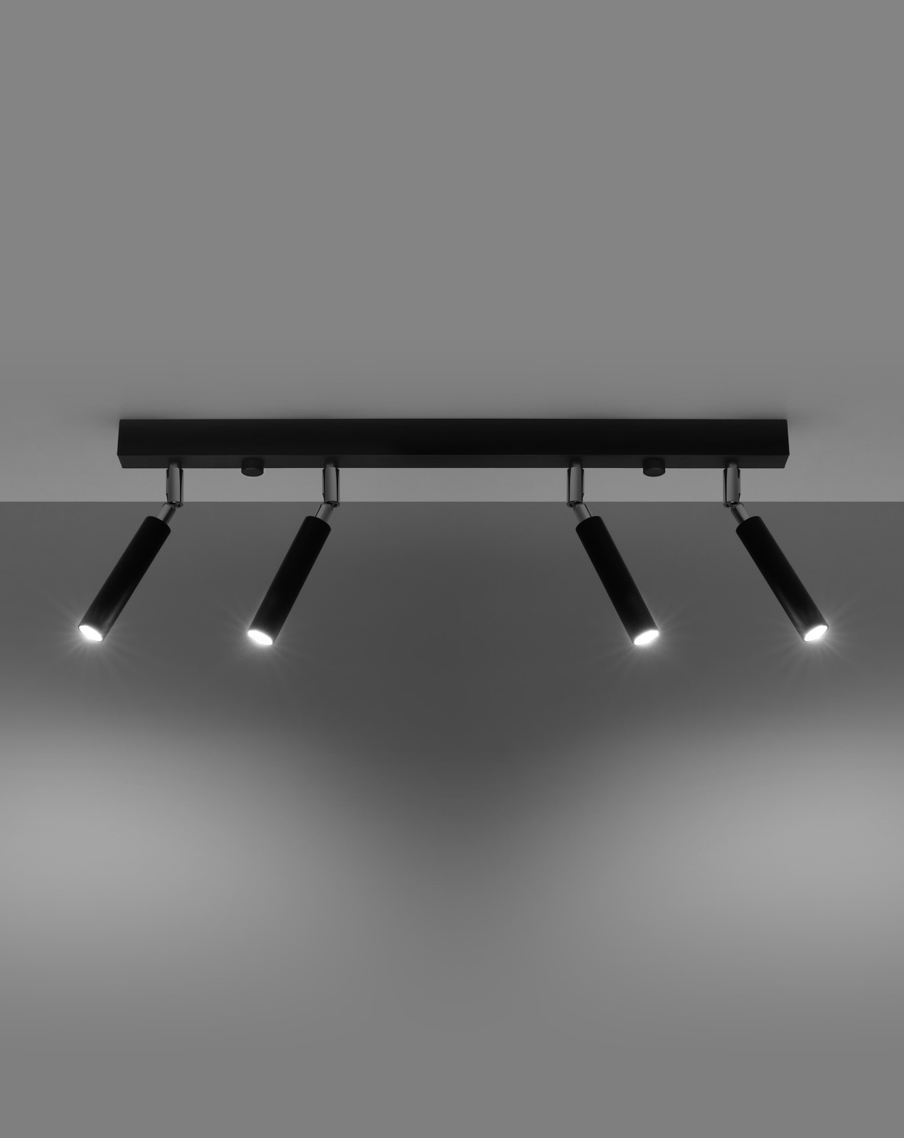 Plafon EYETECH 4 czarny + 4x Żarówka LED G9 4000K Zimna 4,5W 530lm