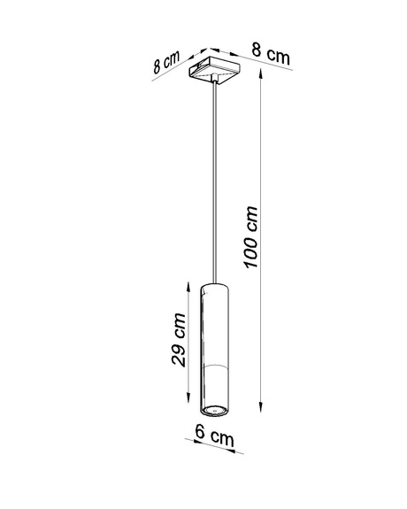 Lampa Wisząca LOOPEZ 1 czarny/chrom + 1x Żarówka LED GU-10 4000K Zimna 7W 630lm