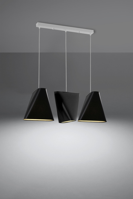 Żyrandol BLUM 3 czarny + 3x Żarówka LED E27 3000K Ciepła 7,5W 620lm