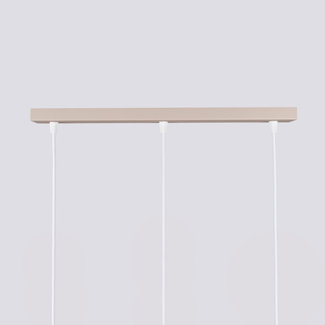 Lampa wisząca KARBON 3L taupe + 3X Żarówka LED GU-10 4000K Zimna 7W 530lm