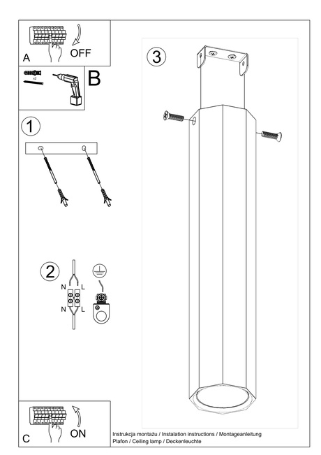 Plafon ZEKE 30 dąb + 1x Żarówka LED GU-10 3000K Ciepła 7W 620lm